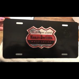 NWOT Black Harley Davidson Vehicle License Plate